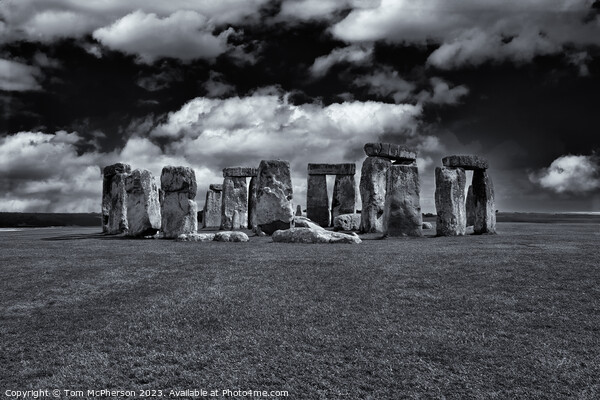 Stonehenge in Mono Picture Board by Tom McPherson