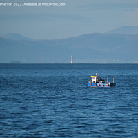 Buy canvas prints of Lone Fishing Boat on the Moray Firth by Tom McPherson