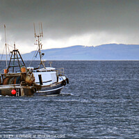 Buy canvas prints of lone fishing boat on the Moray Firth by Tom McPherson