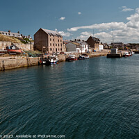 Buy canvas prints of Burghead Harbour Scene by Tom McPherson
