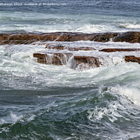 Buy canvas prints of Waves on Rocks by Tom McPherson