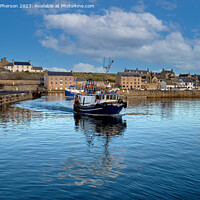 Buy canvas prints of Leaving Burghead Harbour by Tom McPherson