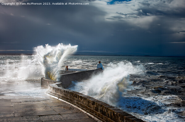 Burghead Pier Picture Board by Tom McPherson