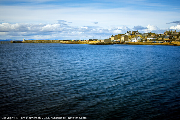Seascape view of Burghead village Picture Board by Tom McPherson