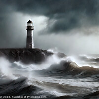 Buy canvas prints of Sea storm on the Moray Firth. by Tom McPherson