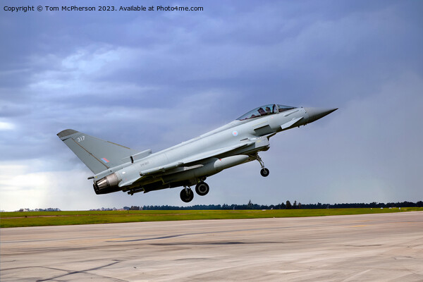 Typhoon FGR.Mk 4 RAF Lossiemouth Picture Board by Tom McPherson