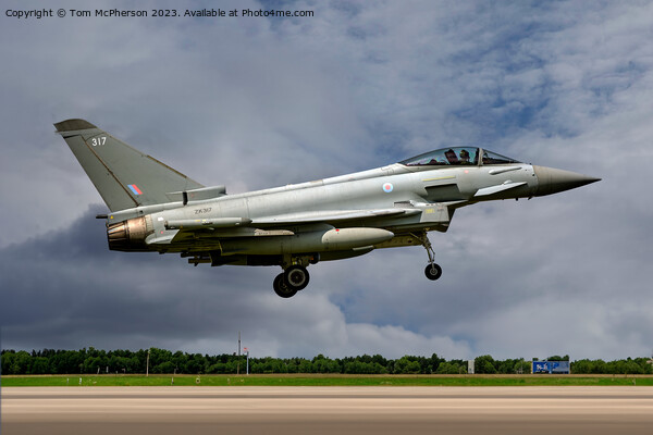 The Typhoon Landing at RAF Lossiemouth Picture Board by Tom McPherson