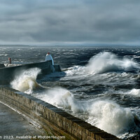 Buy canvas prints of Storm at Burghead by Tom McPherson