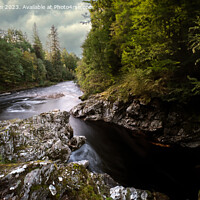Buy canvas prints of River Findhorn at Randolph's Leap by Tom McPherson