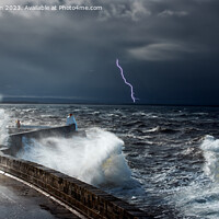 Buy canvas prints of Storm at Burghead Bay by Tom McPherson