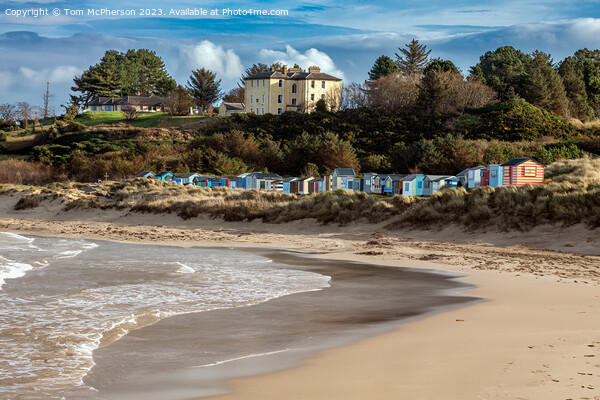 Hopeman Beach Huts Picture Board by Tom McPherson