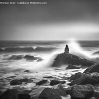 Buy canvas prints of Girl on the rocks 2 by Tom McPherson