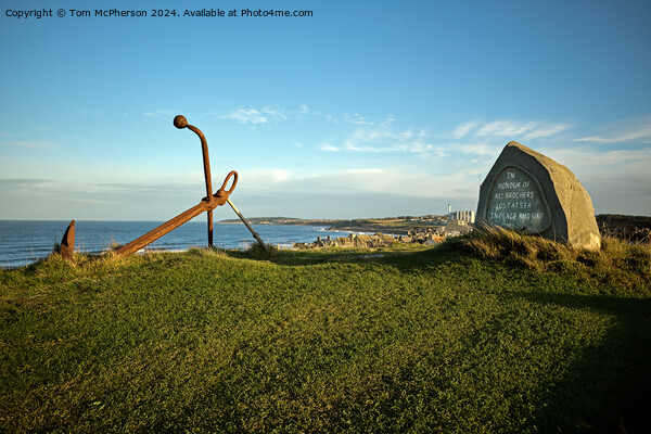 Burghead War Memorial Anchor Picture Board by Tom McPherson