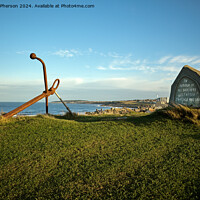 Buy canvas prints of Burghead War Memorial Anchor by Tom McPherson