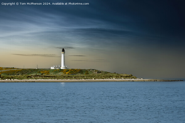 Covesea Skerries Lighthouse Picture Board by Tom McPherson