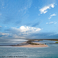 Buy canvas prints of Lossiemouth East Beach and Bridge by Tom McPherson