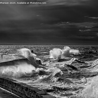 Buy canvas prints of Sea Storm at Burghead by Tom McPherson