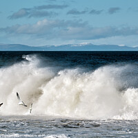 Buy canvas prints of Impressive Waves at Burghead by Tom McPherson