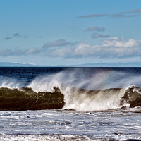 Buy canvas prints of Impressive Waves at Burghead by Tom McPherson