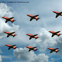 Buy canvas prints of Red Arrows Diamond Formation by Tom McPherson