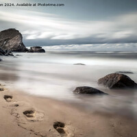Buy canvas prints of Footprints in the Sand (AI Generated Image) by Tom McPherson