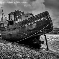 Buy canvas prints of Old Boat of Caol (mono) by Tom McPherson