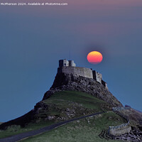 Buy canvas prints of Sunset over Lindisfarne Castle by Tom McPherson