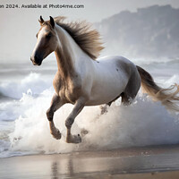 Buy canvas prints of Marwari Horse on beach by Tom McPherson