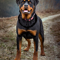 Buy canvas prints of The Rottweiler by Tom McPherson