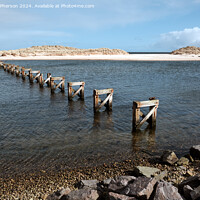 Buy canvas prints of Lossiemouth footbridge (remains) by Tom McPherson