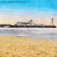 Buy canvas prints of Bournemouth Pier Watercolour by Tom McPherson