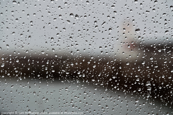 Rain on a Car Window Picture Board by Tom McPherson