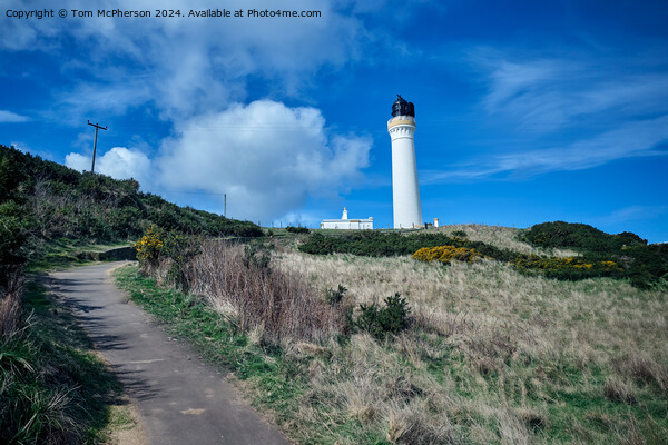 Heading Up to Covesea Skerries Lighthouse Picture Board by Tom McPherson
