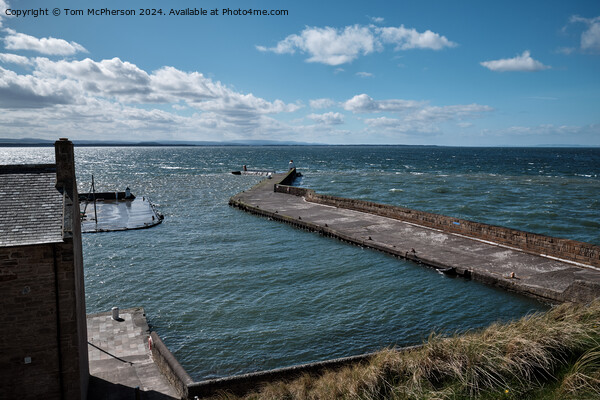 Burghead Harbour Scene Picture Board by Tom McPherson