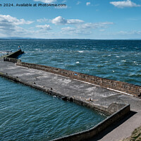 Buy canvas prints of Burghead Pier by Tom McPherson