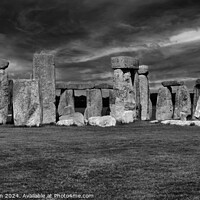 Buy canvas prints of Stonehenge in Mono by Tom McPherson