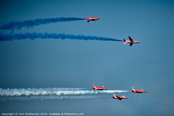 Red Arrows at Lossiemouth Picture Board by Tom McPherson