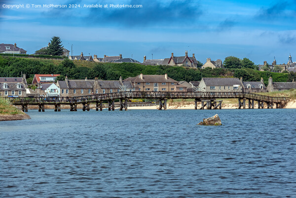 The old footbridge at Lossiemouth Picture Board by Tom McPherson