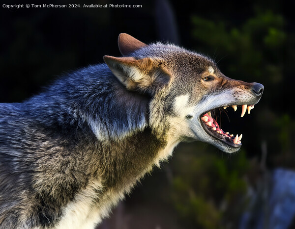 Angry Wolf Picture Board by Tom McPherson