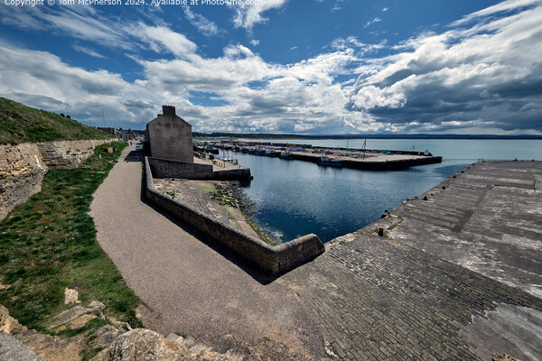 Burghead Harbour Fishing Village Picture Board by Tom McPherson
