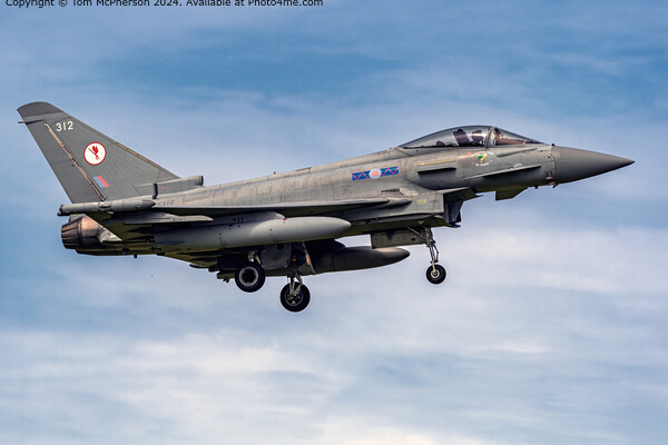 Typhoon FGR.Mk 4 ZK312 RAF Picture Board by Tom McPherson