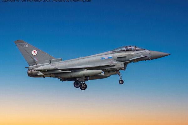 Typhoon FGR.Mk 4 ZK337 Aircraft Picture Board by Tom McPherson