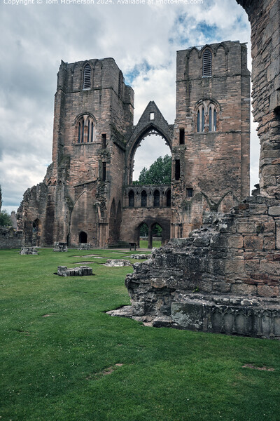 Elgin Cathedral Ruin Lantern Picture Board by Tom McPherson