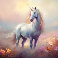 Buy canvas prints of Unicorn painting by Kia lydia