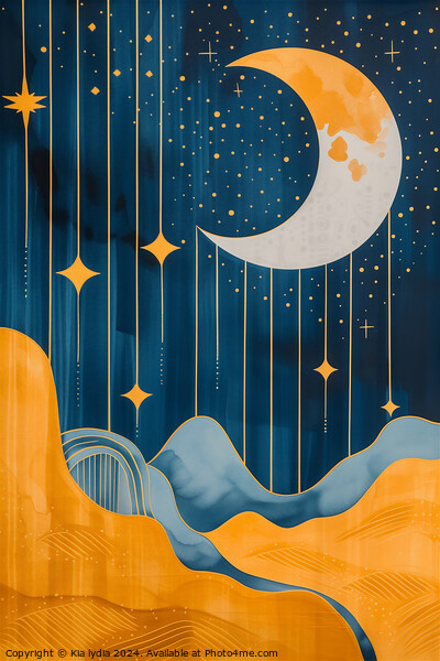 Moon and stars Picture Board by Kia lydia