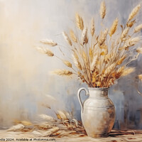 Buy canvas prints of Flower vase Still life by Kia lydia