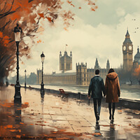 Buy canvas prints of London embankment  by Kia lydia