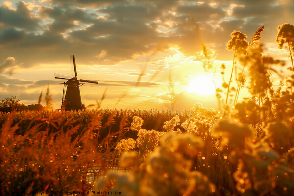 Windmill in holland Picture Board by Kia lydia