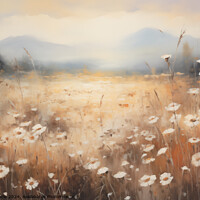Buy canvas prints of Wild Daisy Painting by Kia lydia