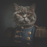 Buy canvas prints of English shorthair cat by Kia lydia
